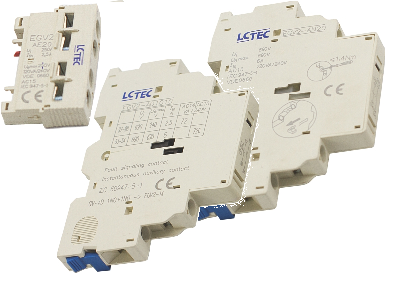 Auxiliary contacts for EGV2-M